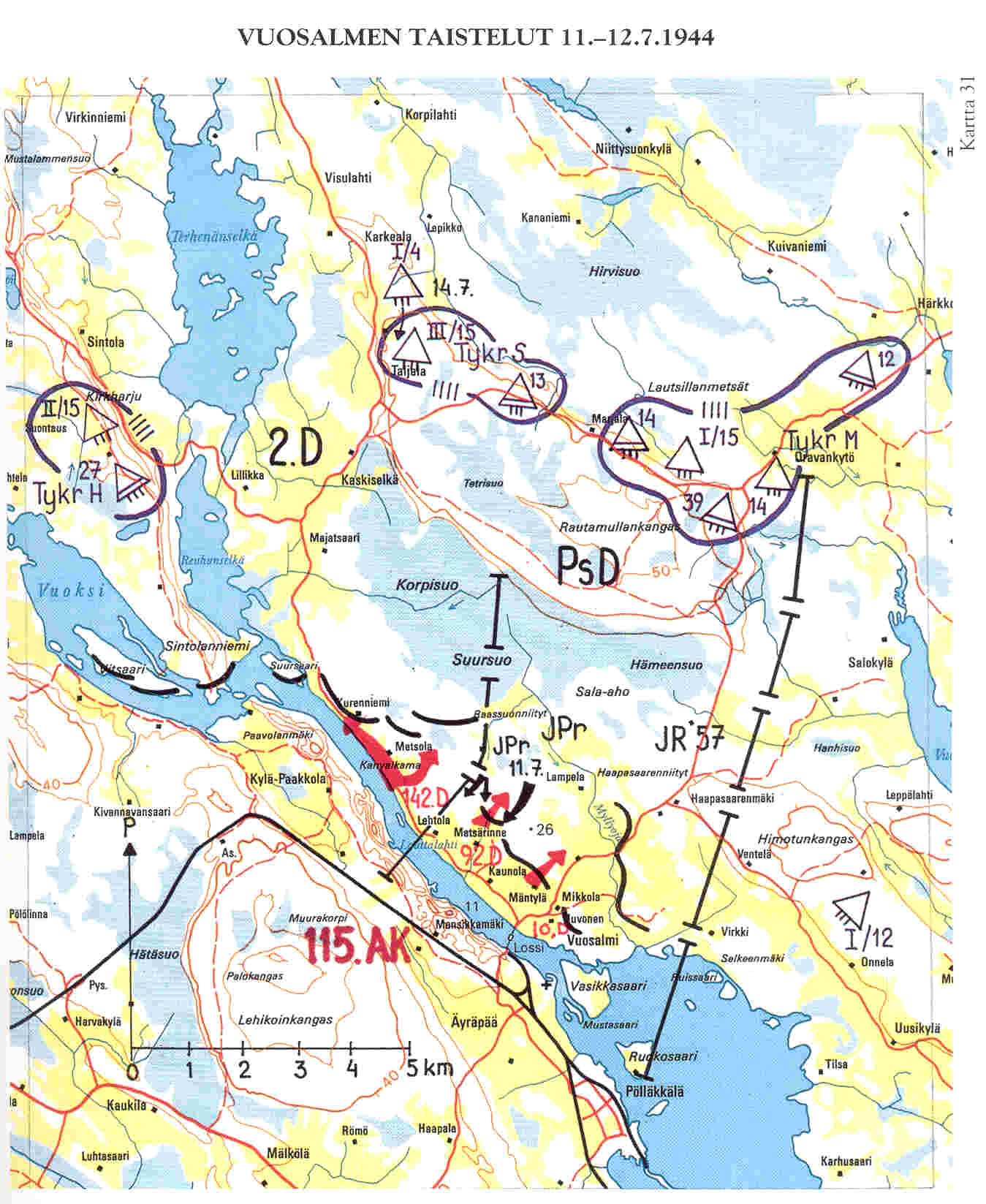 Vuosalmen taistelut 11.-12.7.1944 Vuosalmen taistelut 11.-12.7.1944